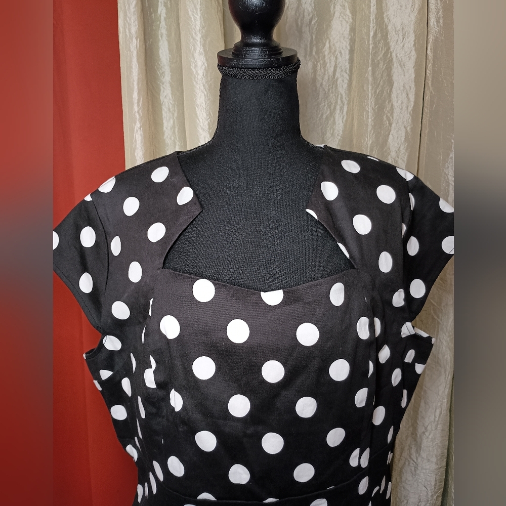 Grace Karin Polka Dot Sheath Dress – NWT – Labeled 3X (Fits XL–0X) - Picture 8 of 14